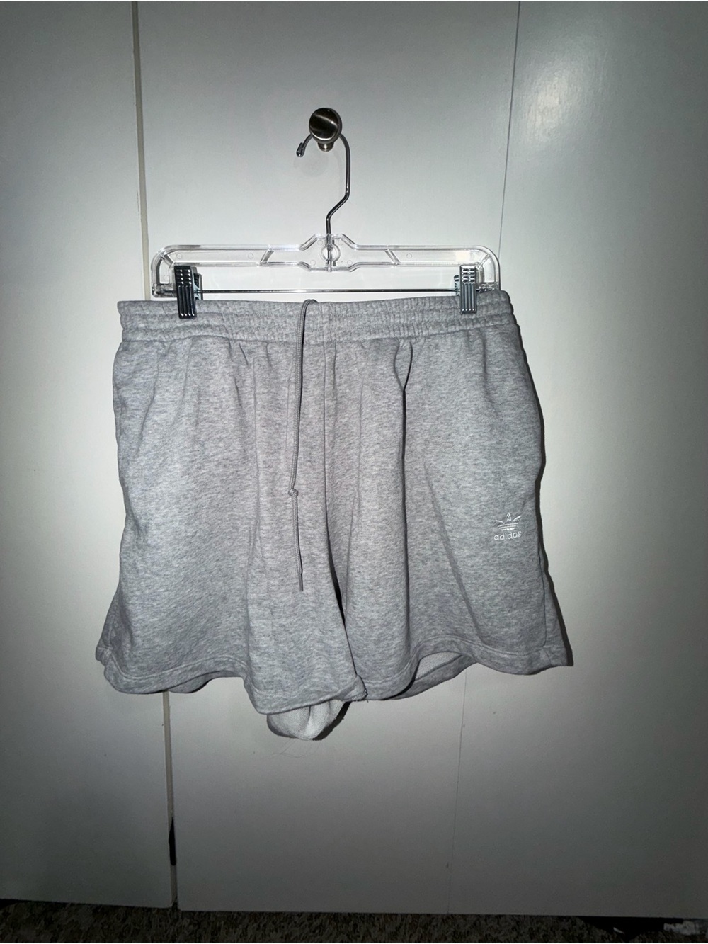 Adidas Women's Gray Cozy Fleece Drawstring Shorts